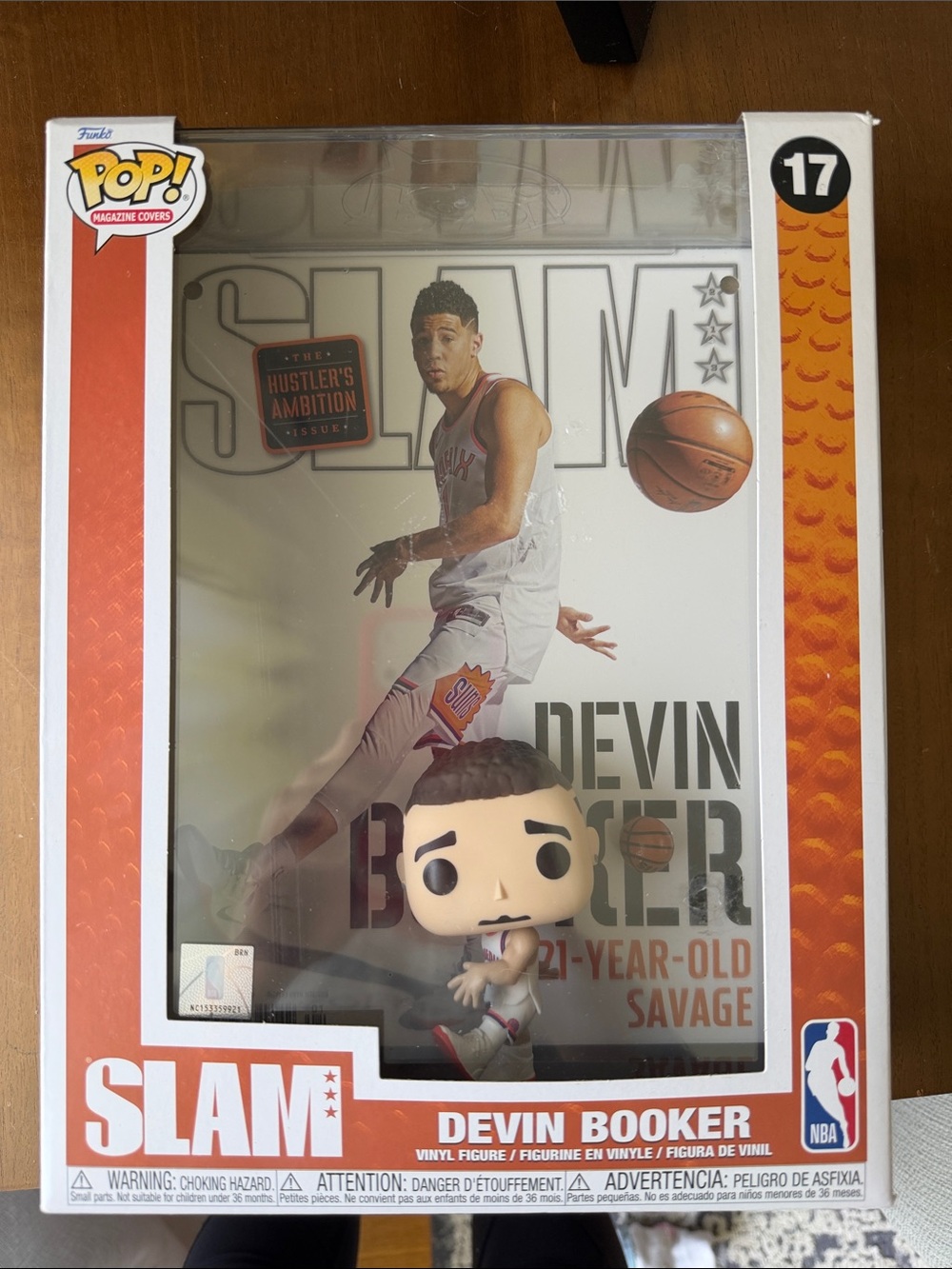 Funko Pop! Devin Booker SLAM Magazine Cover Vinyl Figure - Orange/White